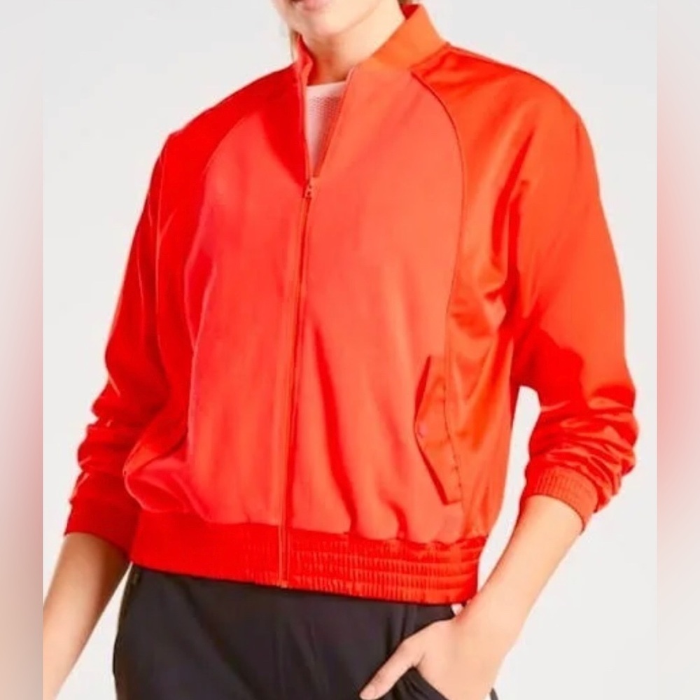 Athleta Jackets & Coats |Athleta Zion Microfleece | Color: Orange/Red | Size: XS